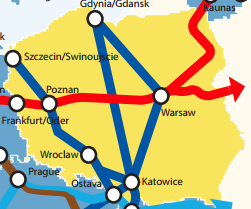 INFRASTRUKTURA Diagnoza Do atutów komunikacyjnych Małopolski należy zaliczyć położenie w pobliżu skrzyżowania dwóch najważniejszych korytarzy transportowych Polski i Europy (zachód- wschód autostrada