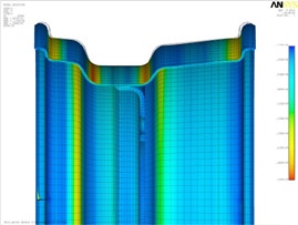 Science and Technology a) b) Fig. 12. a) The location of the fatigue crack in the bend of the rim, b) the corresponding distribution of stress in the FEM model, identified as TCZ1 (Fig.