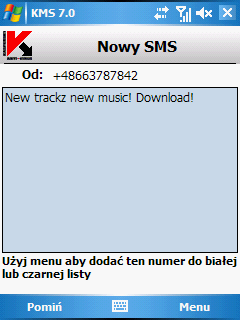 Kaspersky Mobile Security dla Microsoft Windows Mobile 49 Analiza wiadomości odbywa się w następujący sposób: sprawdzanie, czy dany numer należy do "czarnej" listy; sprawdzanie, czy dany numer należy