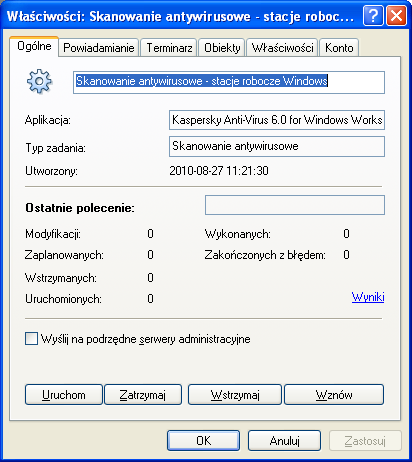 MONITOROWANIE WYKONYWANIA ZADANIA W celu rozpoczęcia monitorowania wykonywanego zadania otwórz okno ustawień (patrz sekcja "Przeglądanie i modyfikowanie ustawień zadania" na stronie 131) dla