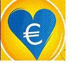 Logo uŝywane w czasie kampanii to serce ze znakiem euro: 2.1.3.