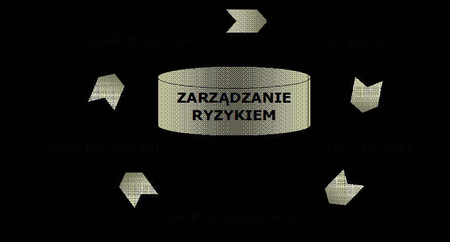 Schemat zarządzania ryzykiem w Banku Spółdzielczym w Nowym Dworze Mazowieckim Ryzyko kredytowe: Ryzyko kredytowe związane jest z możliwością wystąpienia strat finansowych spowodowanych nie