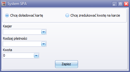 Kod kreskowy - przeznaczone do wprowadzenia kodu kreskowego przypisanego do karty.