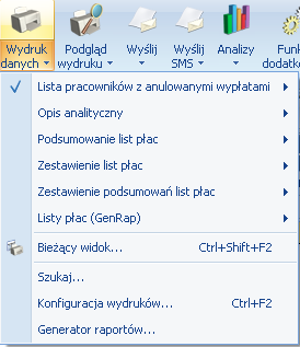 Uwaga: Księgowanie wynagrodzeń (KH) na konta analityczne pracowników opiera się na pierwszych 8 znakach z akronimu (do pliku zapisywany jest cały akronim tj. 20 znaków).