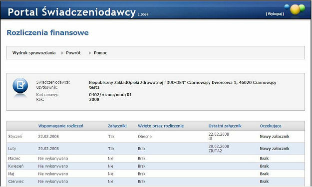 Obsługa okien 3.2.3.3 Dane ze wspomagania rozliczeń W opcji tej prezentowane są dane rozliczenia finansowego, przetworzone przez proces wspomagania rozliczeń w oddziale.