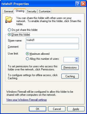 3.4.2 Ustawianie konfiguracji sieci pod Windows XP (SAMBA mode) 1) Wybierz folder który chcesz dzielić, kliknuj prawym