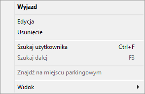 Przycisk Szukaj umożliwia wyszukiwanie użytkowników specjalnych. Otwiera on okno wyszukiwania, w którym można ustalić kryteria wyszukiwania użytkownika.