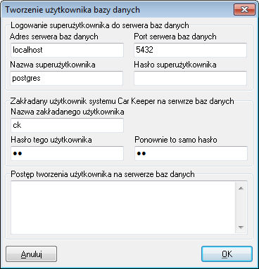 statusowym są wyświetlane informacje mówiące o postępie prac. W przypadku błędu zostanie wyświetlony komunikat. 8.3.2.