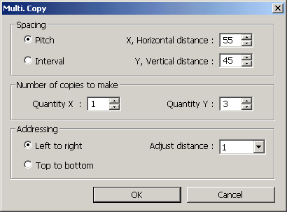 Multiple copy Multi copy pozwala na wielokrotne skopiowanie obiektów i rozłożenie ich na siatce prostokątnej.