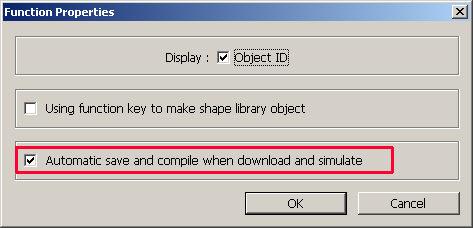 Funkcja reset HMI przydatna jest w przypadku zaktualizowania niektórych systemowych rejestrów. Download Gotowy projekt w Easy Builderze zapisujemy ikonką. Następnie kompilujemy go używając ikonki.