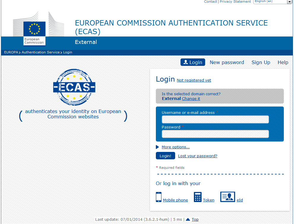 Uzyskanie numeru PIC rejestracja w bazie ECAS i Portalu uczestnika/użytkownika URF wszystkie