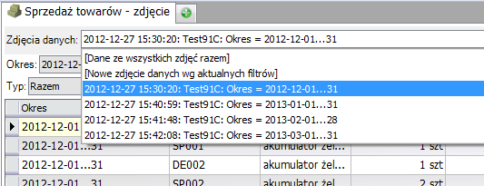 Rys. 152 Wczytywanie danych wg ustawień filtrowania Rys. 153 Widok zdjęcia z wczytanymi danymi Zdjęcie danych zawiera informacje o ustawieniach filtra oraz dacie jego wykonania.