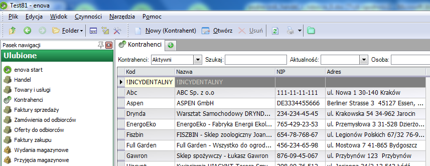 Dokumenty wg kategorii: Przyjęcia magazynowe, Wydania magazynowe, Przyjęcia opakowań, Wydania opakowań, Inwentaryzacja, Kompletacja, Wewnętrzne Stany magazynowe Zasoby Rozchód zasobów Schematy