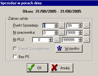 Raporty *** Data 30/05/005 *** 0:03:4 0 9 /437 6 FPL 3-American Expres 0:04:4 0 9 /437 7 FPL 3-American Expres *** OGÓŁEM *** Ilość Sprzedaż PLU 6 5.00 Wartość 337 65.