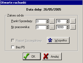 78 Instrukcja użytkownika - GaH Administrator Raporty dzienne dotyczą doby wybranej przed wejściem w menu raportów.