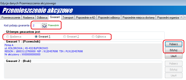 z firmami zapisany na dysku i kliknąć OK. Program Akcyza można również uruchamiać na bazie WinSADa, dzięki czemu będziemy mieć wspólną bazę firm oraz moduł komunikatów.