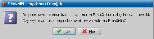 Akceptujemy wprowadzone dane. Rozpocznie się proces rejestracji systemu dziedzinowego w systemie Emp@tia.