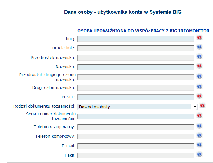 Osoby wchodzące w skład organów zarządzających, prokurentów lub pełnomocników przedsiębiorcy Rysunek 15 - Rejestracja przedsiębiorcy.