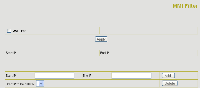 2.5.9 MMI Filter Filtr MMI jest używany w celu ograniczenia dostępu do telefonu IP 530.