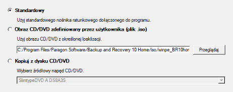 Przygotować rozruchowe środowisko ratunkowe z dowolnego obrazu ISO; Utworzyć z dysku głównego środowisko ratunkowe Linux / DOS na dysku CD/DVD lub pamięci USB.