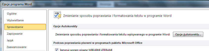 AUTOMATYCZNA KOREKTA TEKSTU Autokorekta służy do poprawy najczęściej popełnianych błędów pisowni, błędów gramatycznych i literówek.