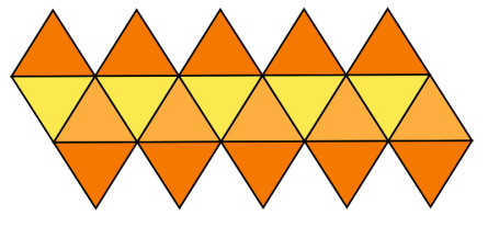 osi obrotu o 120 15 2-krotne osi obrotu o 180 Środek inwersji 12 przemienna 10-krotna oś symetrii obrotu o 108 12