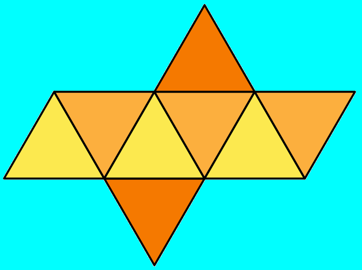 8 ścian trójkąty równoboczne 12