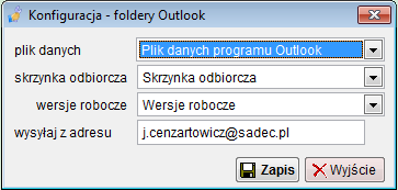 3.2.4 Microsoft Outlook jako klient e-mail. Opisana w punkcie 3.2.2 konfiguracja programu MS Outllook może być zbędna, jeśli użytkownik wybierze obsługę poczty bezpośrednio z użyciem systemu MS Outlook.