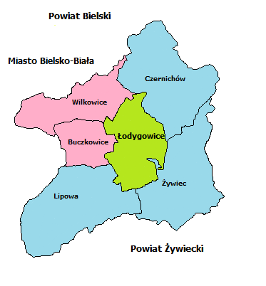 1. Ogólna charakterystyka gminy 1.1. Położenie i podział administracyjny gminy Gmina Łodygowice jest położona w południowej części województwa śląskiego w powiecie żywieckim.