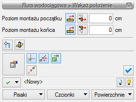 Rurociągi Program ArCADia: Wstążka Woda grupa logiczna Instalacje Wodociągowe Program AutoCAD lub ArCADia-INTELLICAD: Pasek narzędzi Instalacje Wodociągowe lub napisz iwtr_vhwp.