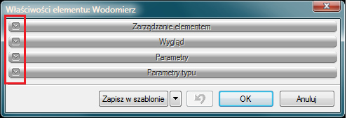 Opis i edycja obiektów 6.2.1.2. Właściwości obiektów Przejście do edycji parametrów obiektu (w oknie właściwości, rys. 20) umożliwia wybór przycisku w oknie modyfikacji (rys. 18).