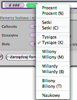 Wybór Liczba Sposób wyświetlenia Pokazuj zera dla nieużywanych cyfr i ustaw Liczba cyfr na 6 Ułamki i wybierz Do dwóch cyfr (23/24) Ułamki i zaznacz opcję ćwiartki 100,975 100,975000 100,975 100