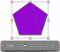 Edycja wielokąta Każdy wielokąt ma specjalny suwak, pozwalający na zwiększenie lub zmniejszenie liczby boków. Tutaj widać bieżącą liczbę boków. Przeciągnij, aby zwiększyć lub zmniejszyć liczbę boków.