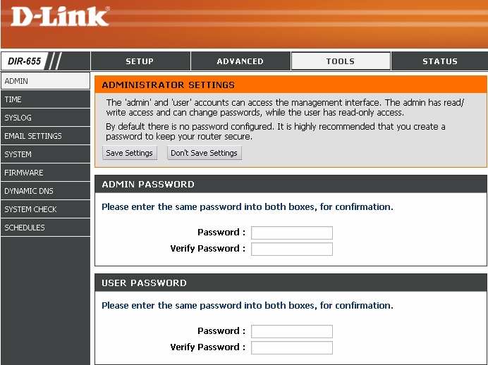Tools > Administrator Settings Admin Password podaj hasło administratora User Password podaj hasło uŝytkownika Gateway Name podaj