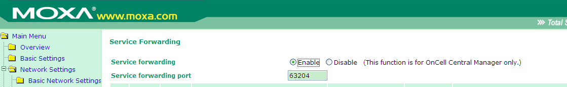 OnCell device configuration