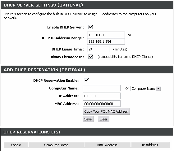 Setup > Network Settings > DHCP Server Settings Ustawienia serwera DHCP DHCP -Dynamic Host Configuration Protocol - protokół dynamicznego konfigurowania hostów.