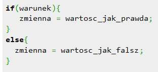 Zamiast bloku if-else można użyć