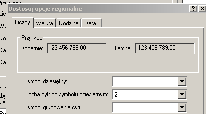 Następnie ustawiamy kropkę jako Symbol dziesiętny: JeŜeli w pliku tekstowym zastosowany był przecinek, moŝna to łatwo zmienić stosując polecenia: