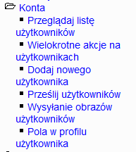 wać pozostawiając je w pozycji domyślnej, potem można z nimi poeksperymentować. Zarządzanie użytkownikami Aby użytkownik mógł korzystać z systemu, trzeba wpierw utworzyć dla niego konto.