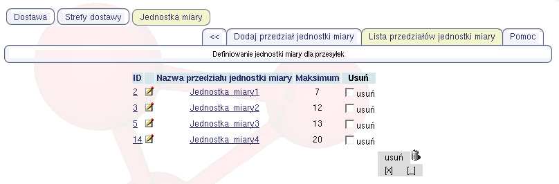 Po zdeniowaniu kosztów dostawy w stworzonej przez nas stree ( Strefa 7) wracamy do moduªu strefy, wybieraj c przycisk Strefy dostawy.