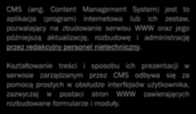 System CMS definicja CMS (ang.