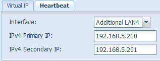 viii. Wybierz interfejs sieciowy dla wymiany pakietów heartbeat pomiędzy systemami.