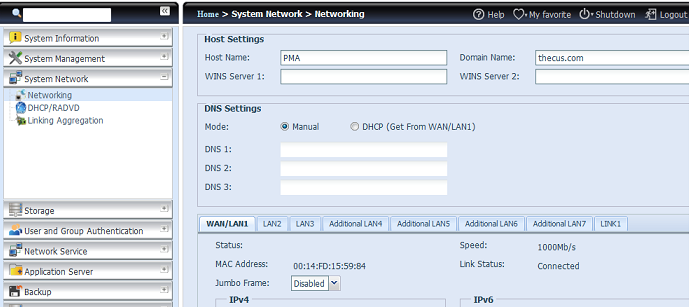 Link1 Configuration (Konfiguracja Link1) Status (Stan) Określa porty sieciowe stosowane ze skojarzoną agregacją łącza.