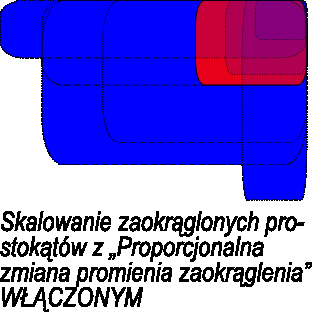 Jeszcze z wybranym narzędziem Prostokąt, kliknij te prostokąty, aby je zaznaczyć, i obejrzeć ich uchwyty zaokrąglenia.