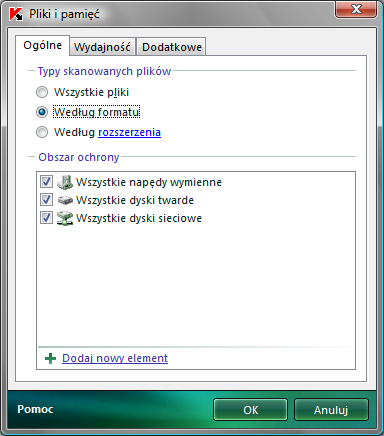 1. Pliki i pamięć Kaspersky Internet Security zawiera moduł Pliki i pamięć, który chroni system plików komputera.