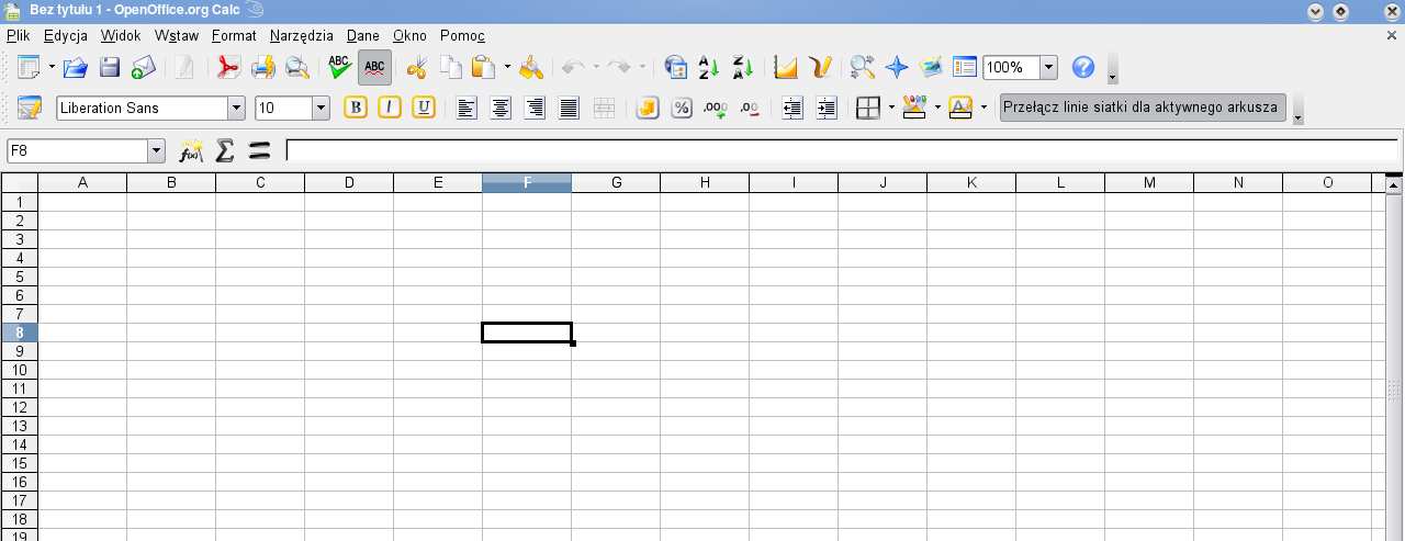 Arkusz Kalkulacyjny OpenOffice.