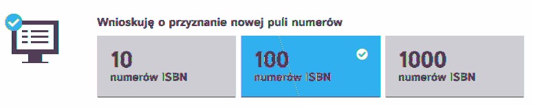 Krok 2 Pule numerów ISBN Na tym etapie rejestracji wydawca może: Pulę można wnosić zakresami za pomocą przycisku Dodaj zakres.