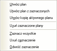 zaznaczyć poszczególne plany, które wejdą w skład nowego planu złożonego.