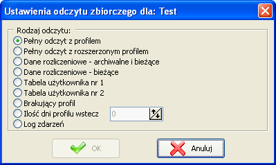 6-5, za pomocą którego można wybrać odpowiedni tryb odczytu licznika.