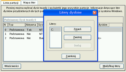 30 8. Z listy rozwijalnej na następnej stronie wybierz dysk twardy, a później żądaną partycję.